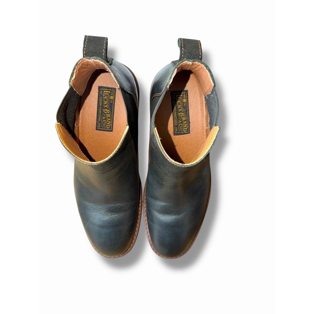 Lucky Brand Men's Chelsea Black Leather Ankle Boot Sz 9 NWOT - Picture 5 of 7